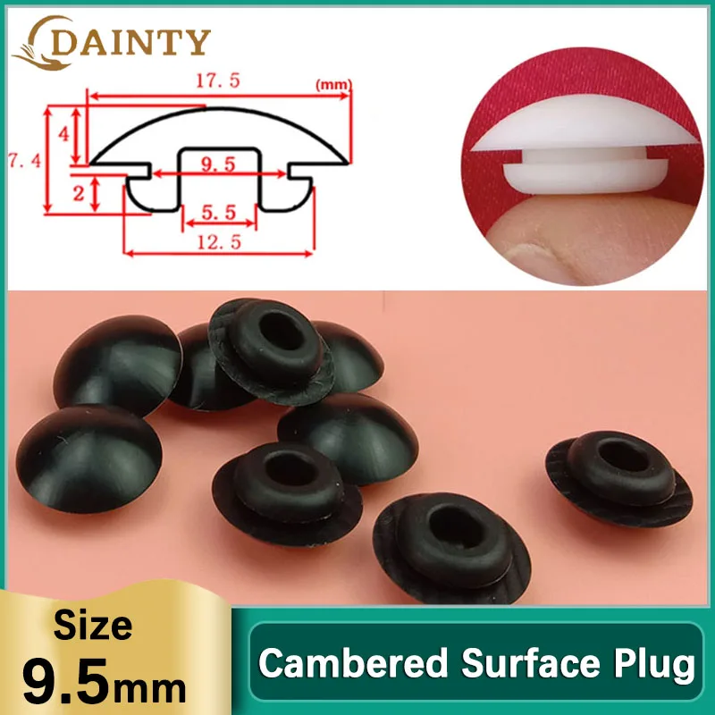 

9,5 мм высокотемпературная силиконовая купольная заглушка для поверхности камеры черная/белая мягкая резиновая пробка эластичная уплотнительная крышка