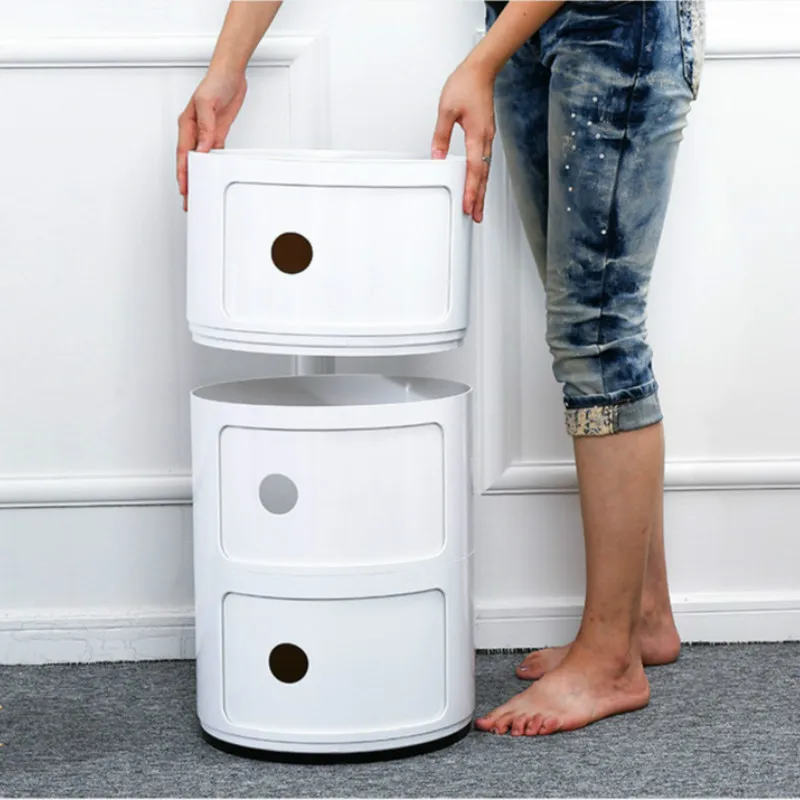 

Nordic bedside table simple modern bedside small cabinet simple bedroom storage mini small round storage cabinet