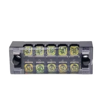 1PCS  TB1505 Dual Row Thick Copper Screw Terminal Block Flame Retardant Grounding Strip Wire Connector 600V 15A 5