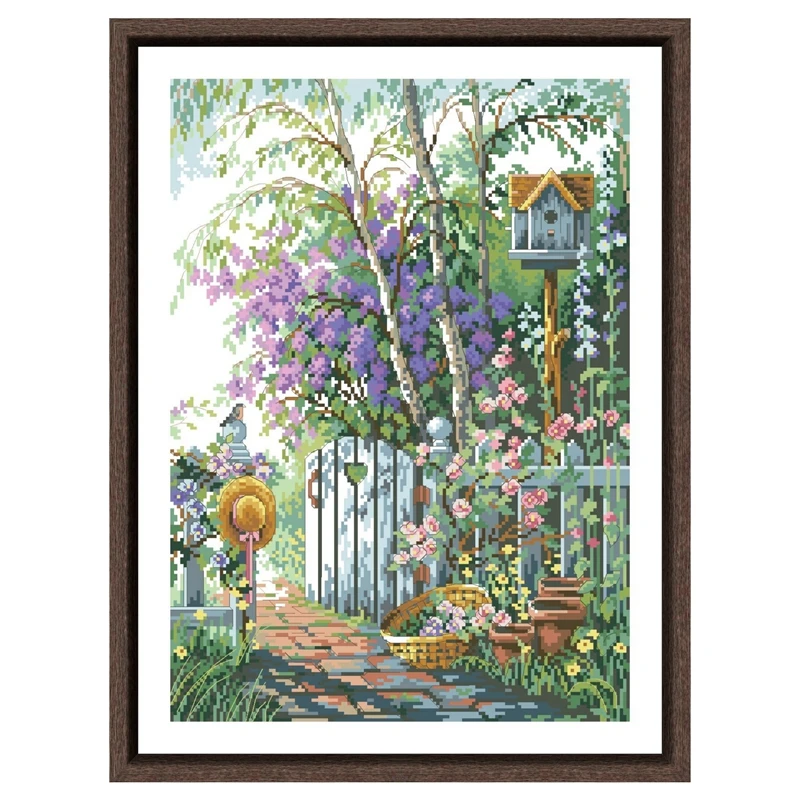 Sweetheart's Gate cross stitch kit forest flower 18ct 14ct 11ct white fabric cotton thread embroidery DIY handmade needlework cross stitch kit embroidery hoop cross stitch tools