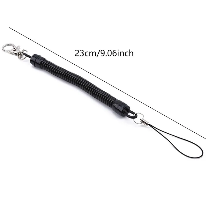 Description Picture 4 of itemElastic Lanyard Rope Tactical Anti-lost Military Spring Safety Strap Gun Rope For Key Ring Chain Flashlight Hunting Accessories