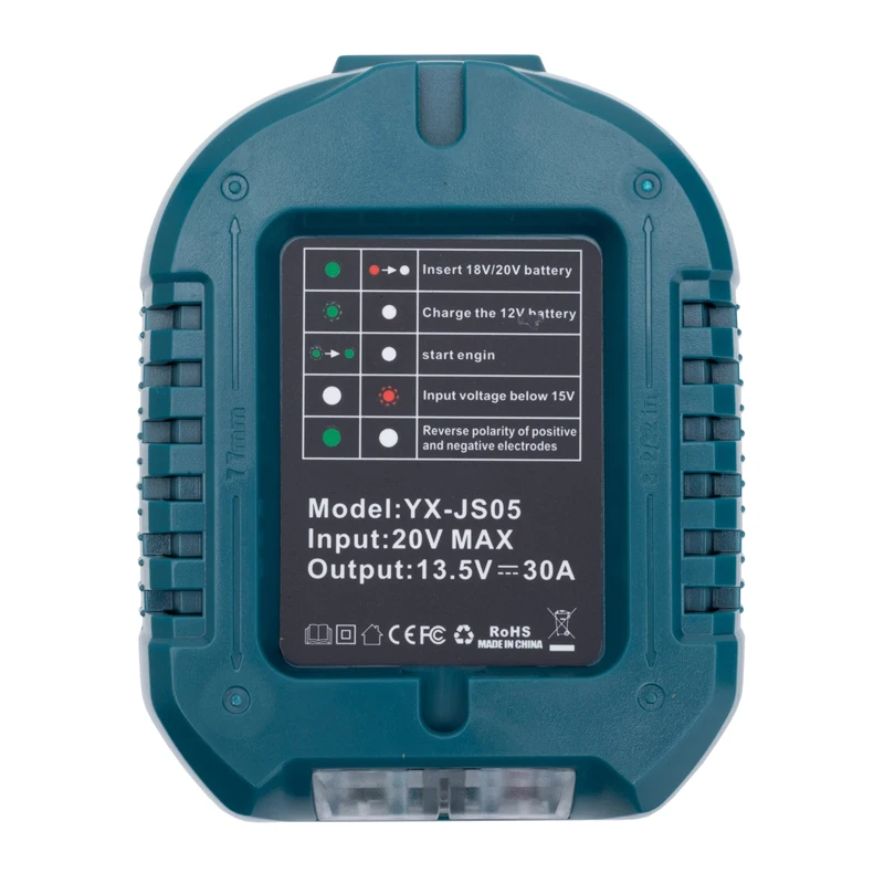 Avviatore di emergenza per auto Booster per batteria agli ioni di lio Maka 18V BL1850 Adattatore Disposivo di avviamento di emergenza Booster Strumento di avviamento di emergenza 44 Avviatore di emergenza per auto Booster per batteria agli ioni di lio Maka 18V BL1850 Adattatore Disposivo di avviamento di emergenza Booster Strumento di avviamento di emergenza 44
