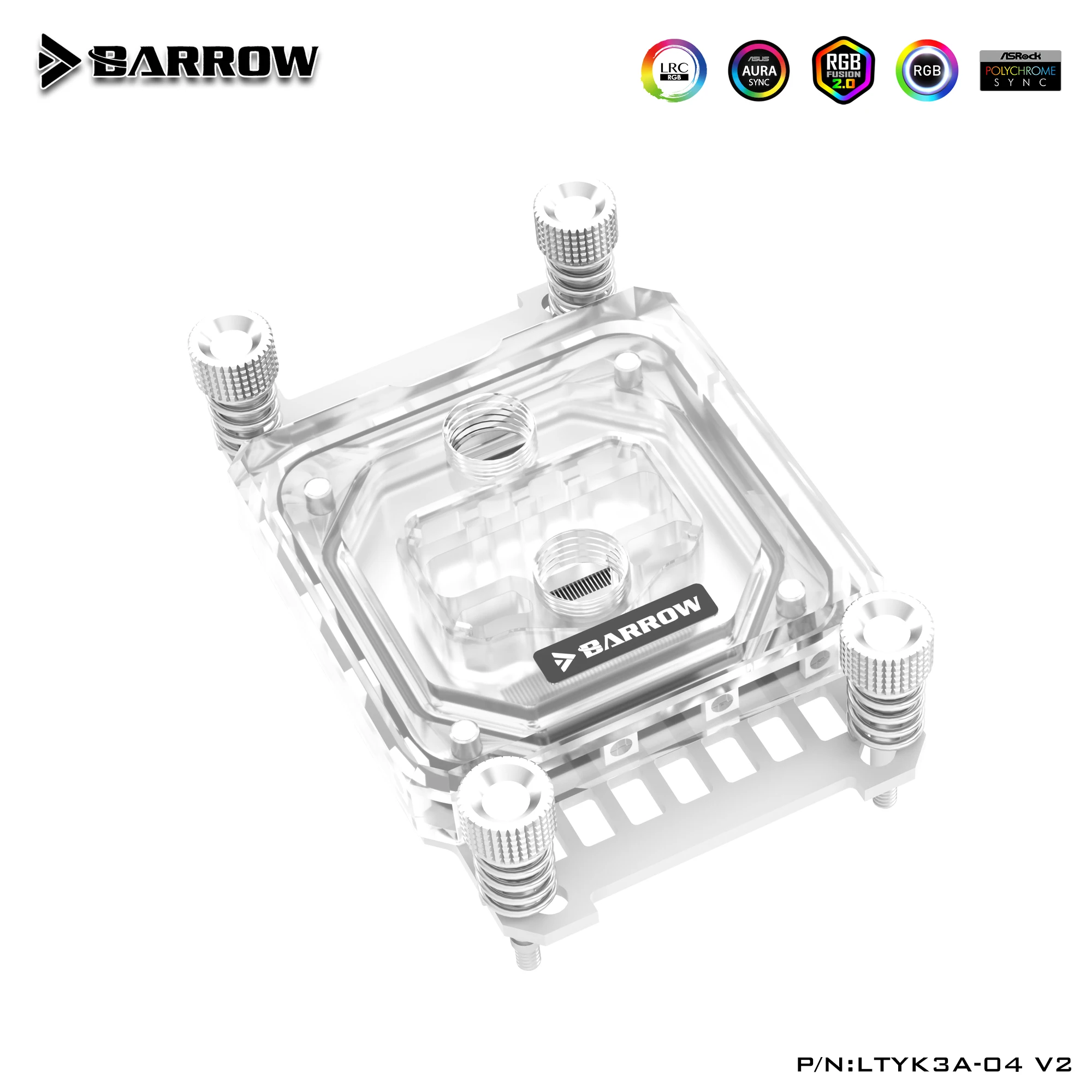 Barrow Cpu Water Block Uso para Intel Lga1150 1151 1700 1200 X99 Amd Am3 Am4 Soquete Am5 Placa Mãe 5v Cabeçalho Gnd Ltyk304i - Imagem 2