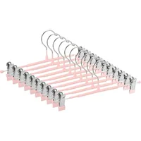 10pcs Thin Trouser Hangers, Non-Slip Pant Hangers with Adjustable Clips, Space Saving Hangers for Clothes, Skirt 1