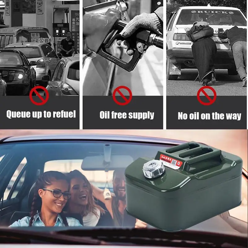 3L/5L/10L Jerry Can Seal Petrol Cans Fuel Oil Can Diesel Fuels Stainless Steel Square Fuels Container Vehicle Accessories petrol can motorcycle fuel container