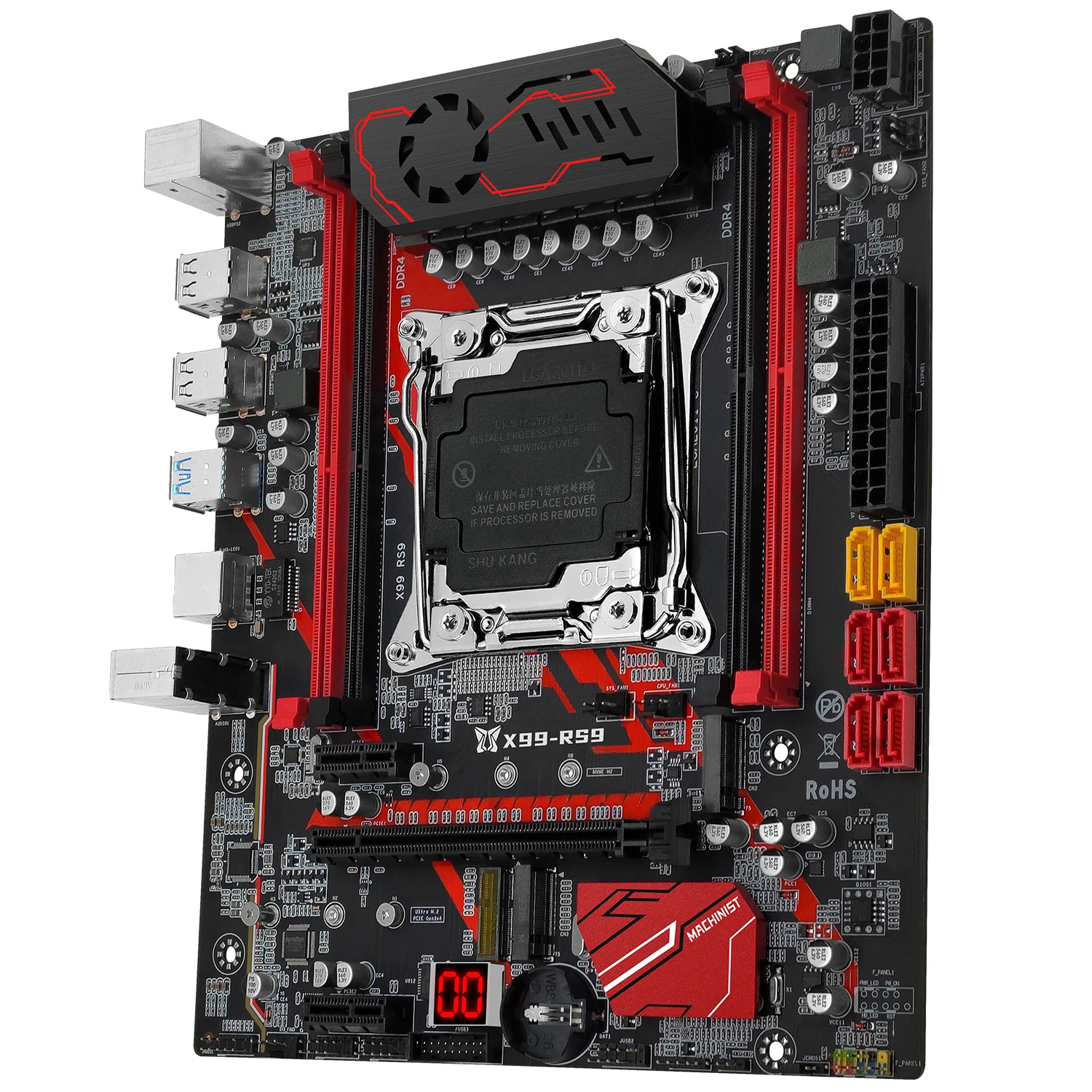 MACHINIST X99 Motherboard LGA 2011-3 Support Xeon E5 2640 V3 2667 V4 CPU DDR4 ECC RAM and Desktop Memory SSD M.2 M-ATX E5 RS9