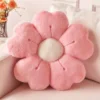 Soft Plush Daisy Flower Throw Pillow - Cozy Decorative Cushion for Bed & Sofa, White/Pink, Adorable Floral Desig 1
