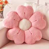 Soft Plush Daisy Flower Throw Pillow - Cozy Decorative Cushion for Bed & Sofa, White/Pink, Adorable Floral Desig 1