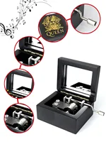 SOFTALK Bohemian Rhapsody Black Mirror Hand operated Solid Wood Music Box Birthday, Christmas, Valentine's Day Gift 2