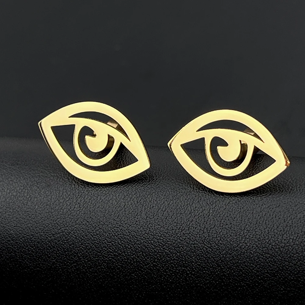 

Turkish Evil Eye Men's Cufflinks Stainless Steel Vintage Amulet Jewelry Shirts Twins Buttons Wedding Groomsmen Dad Husband Gifts