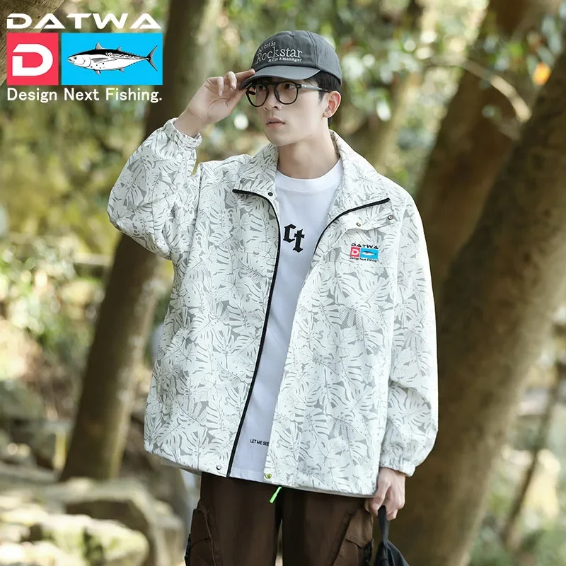 Datwa 남성용 야외 빠른 건조 낚시 후드, 편안한 자외선 차단 낚시 의류, 유니섹스 통기성 하이킹 스포츠 재킷