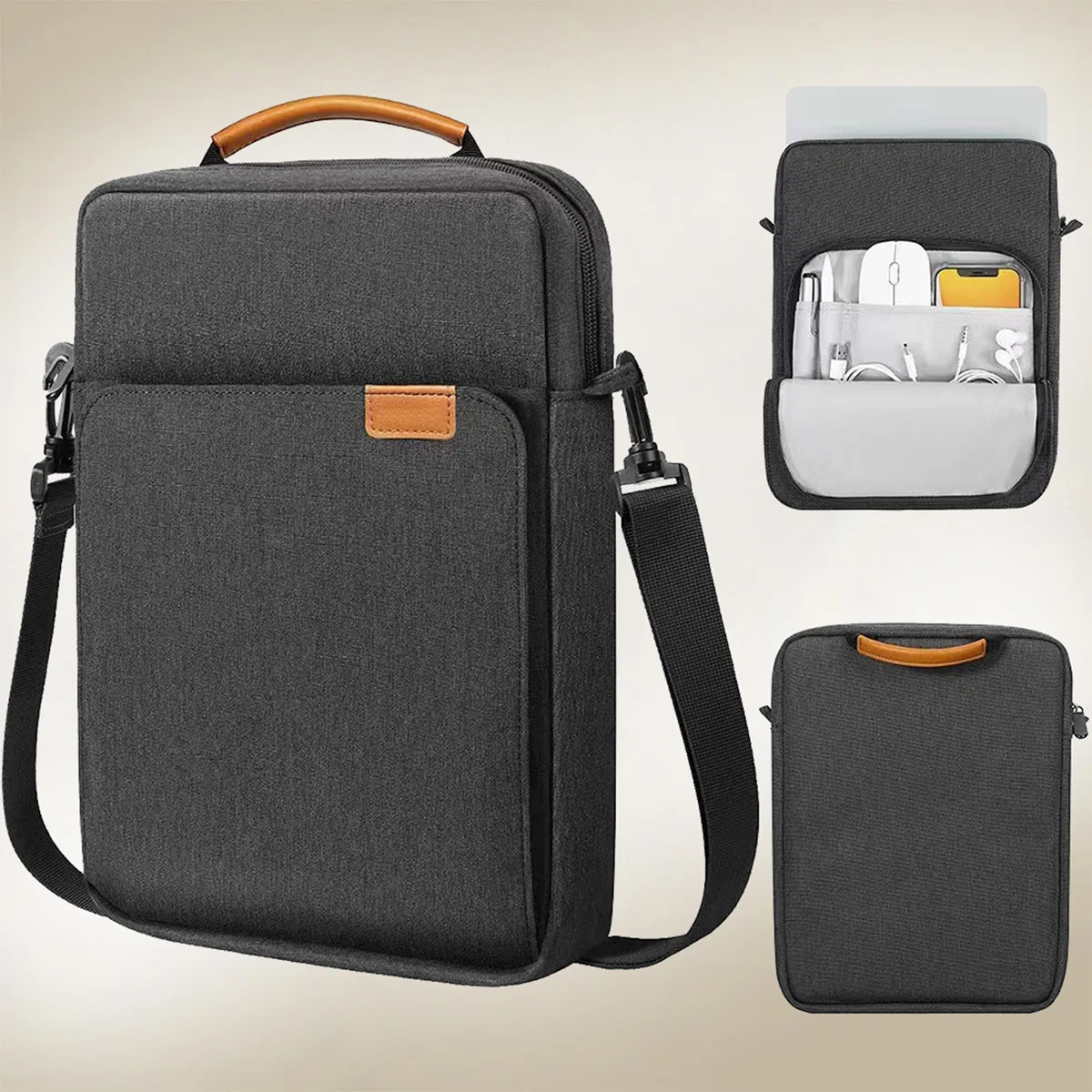 Versatile Lightweight Waterproof Tablet Shoulder Bag with Full Coverage