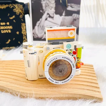 Creative Building Blocks Mechanical Universe Retro Camera Assembled Handmade Toys Model Ornaments DIY Educational Leisure Toys
