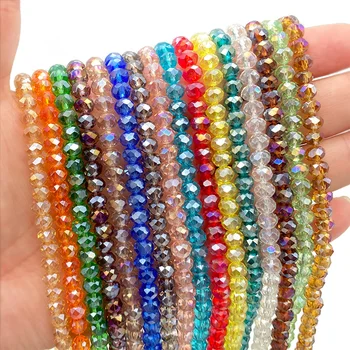 Faceted Crystal Rondelle Spacer Beads 2–8mm 1