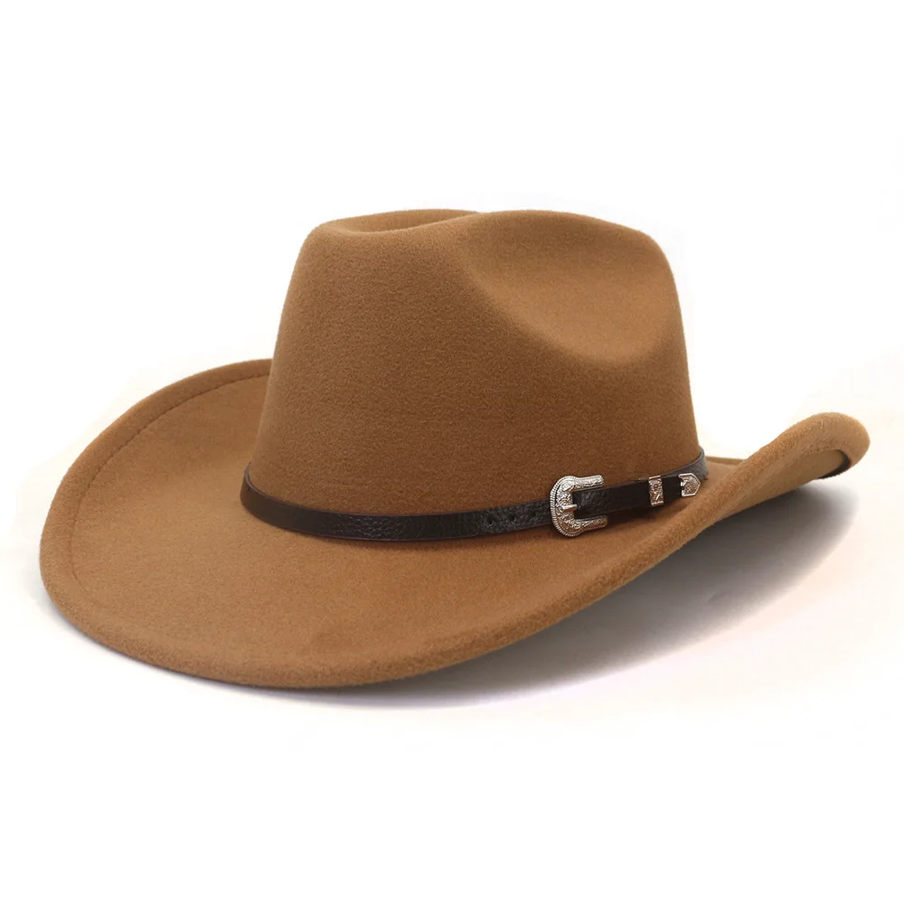 Cappello Feltro Uomo Classico Cappello Cowboy In Pelle Scamosciata