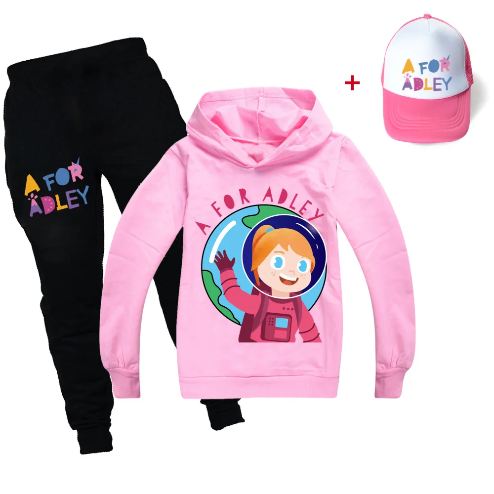 

New Autumn Kids Clothing A for Adley Tops+pants Set Children Clothes Sets Cartoon Baby Girls Outfits Teenagers Boys Sports Suit