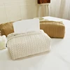 Nordic Ins Wheat Ear Texture Tissue Box Paper Stoarge Bag Cloth Tissue Box Car Tissue Storage Box Living Room Home Decor 1