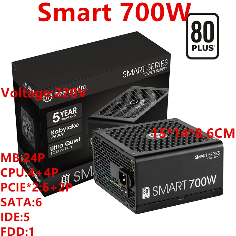 

New Original PSU For Thermaltake(Tt) Game Mute Power Supply Smart 400W SMART 500W SMART 600W SMART 700W SPR-700AH2NK-2