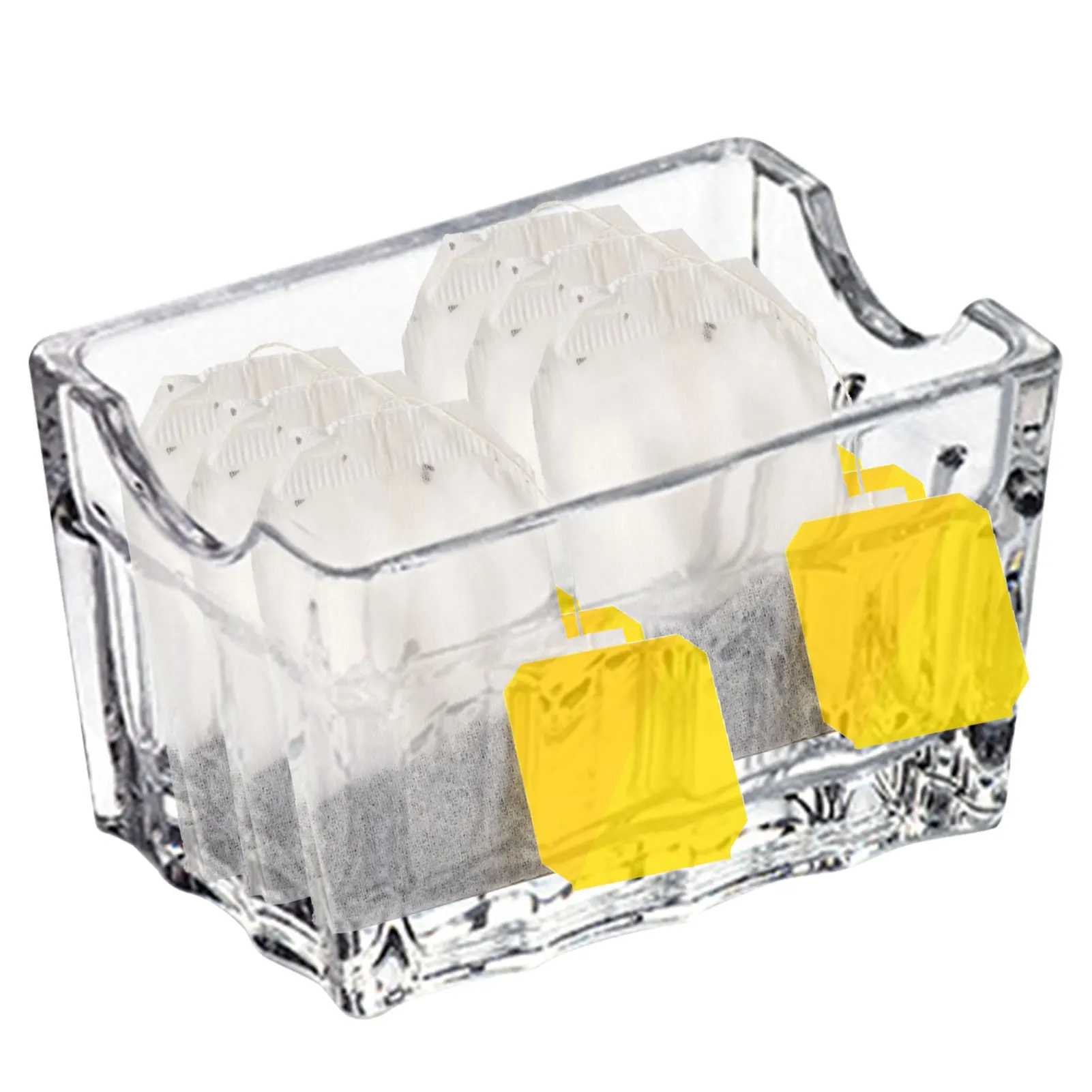 Acrylic Storage Box Tea Bags Holder Coffee Sugar Clear Organizer Transparent Appearance Looks High-end For Storing Tea Bags 5