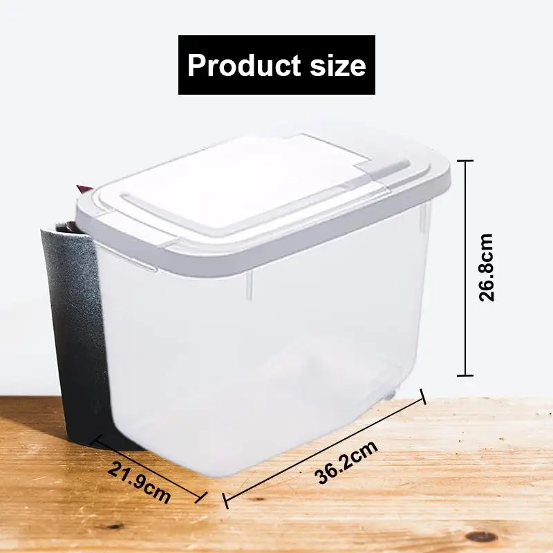 

Tea Flower Grain Storage Box - The Perfect Plastic Rice Barrel for Organized Kitchen Storage Solution