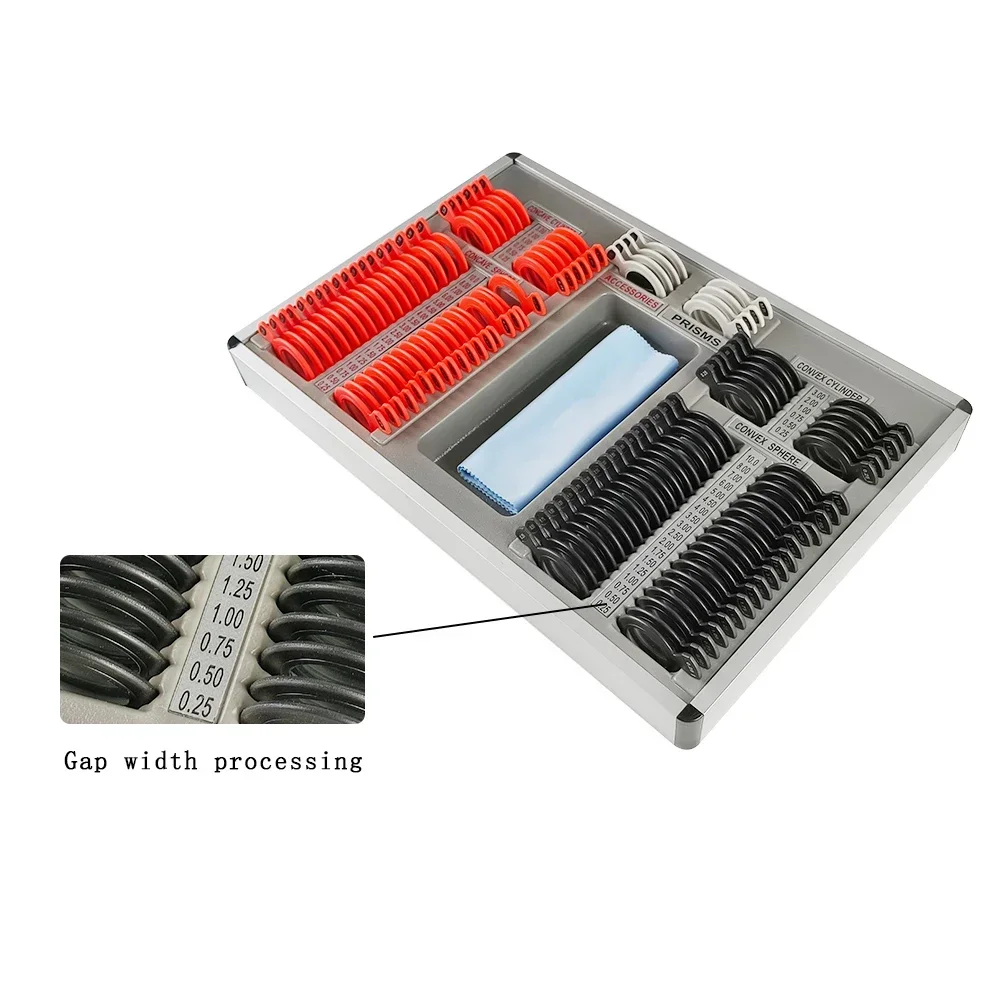 104 Pcs Optometry Trial Lens Set Case with Color Plastic Rims SLC-104