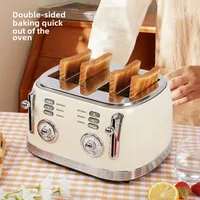 220V/Vintage four-slice toaster Multifunctional home breakfast maker 1