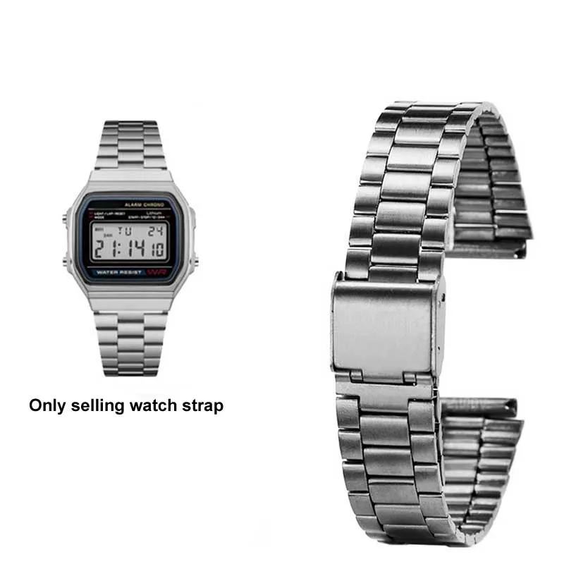 Elegant Gold Stainless Steel Watch Band - 18mm Wristband