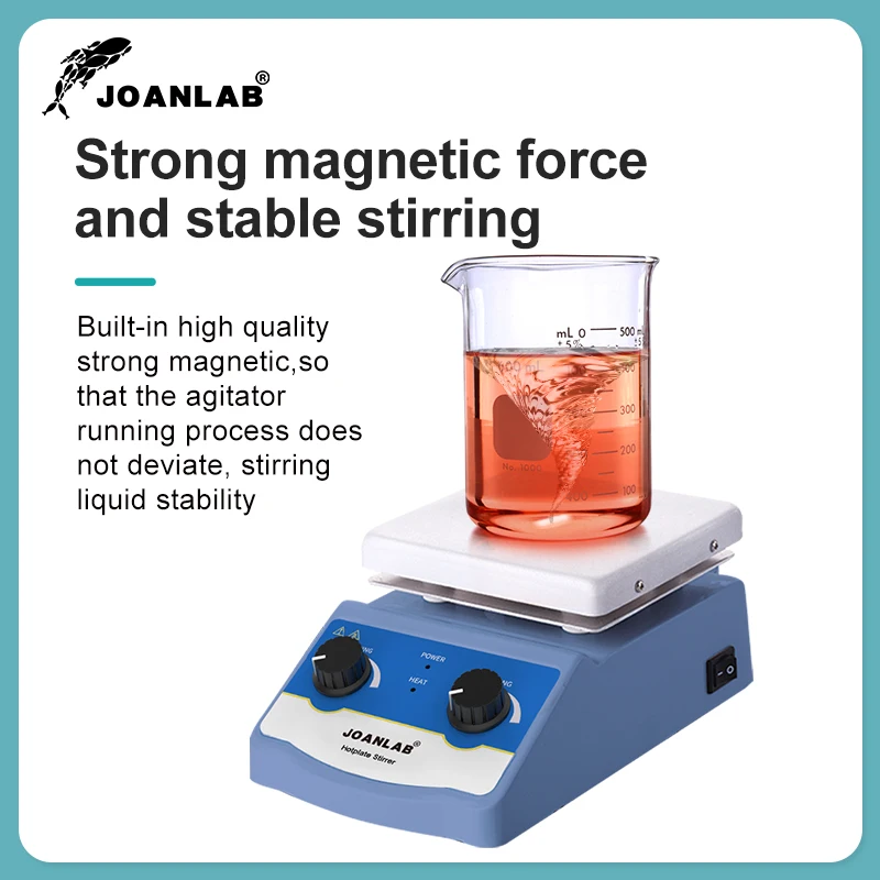 JOANLAB Magnetic Stirrer Hot Plate Laboratory Stirrer Heating Magnetic Mixer With Stir Bar 1L 1600rpm Lab Equipment magnetic stirrer,electric stirrer