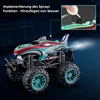 Spray RC CAR 1:18 2.4g Remote Control Shark Head Monster-Car 360 Degree Rotating Dance Stunt Spray Car with Lights Kids Toy 5