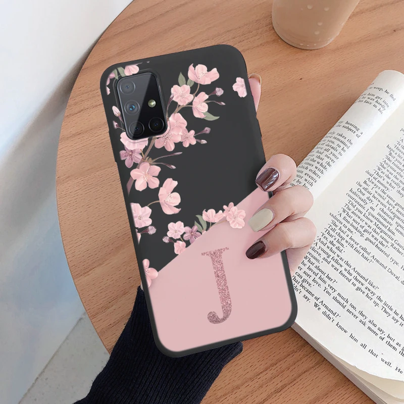 thumbnail image 1 of Letter Flower Phone Case For Samsung Galaxy A51 A71 4G 5G Shockproof TPU Bumper Soft Silicone Back Cover For Samsung A 71 Fundas, 1 of 5