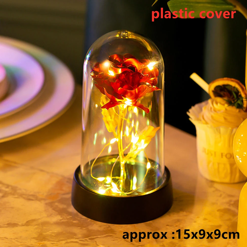 LED Galaxy Rose Artificial Flowers - Wedding, Valentine's, and Mother's Day Decoration Gift (Battery Not Included)