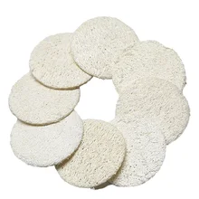 

10pcs Natural Loofah Sponge Exfoliating Facial Scrub Makeup Remover Pads Accessories Skin Care Tool Face Cleansing Luffa Pads