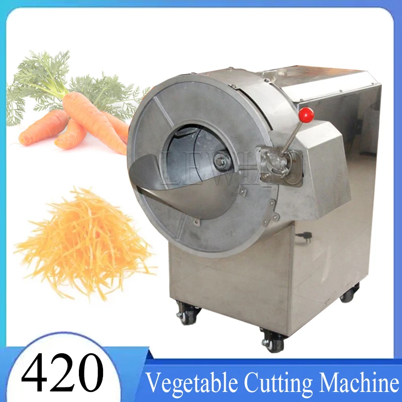 

Electric Potato Carrot Ginger Slicer Shred Vegetable Cutter Multi-function Automatic Commercial Cutting Machine 220V 1500W