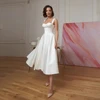 Plus Size Sweetheart Vestidos De Novia Short Wedding Dress Modern Satin Vestido De Noiva Customized 1