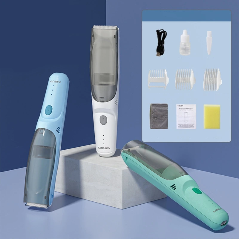 Infant Silent Hair Clipper Portable Electric Hair Trimmer for Babies Dual-Motor USB Cutter Home Use