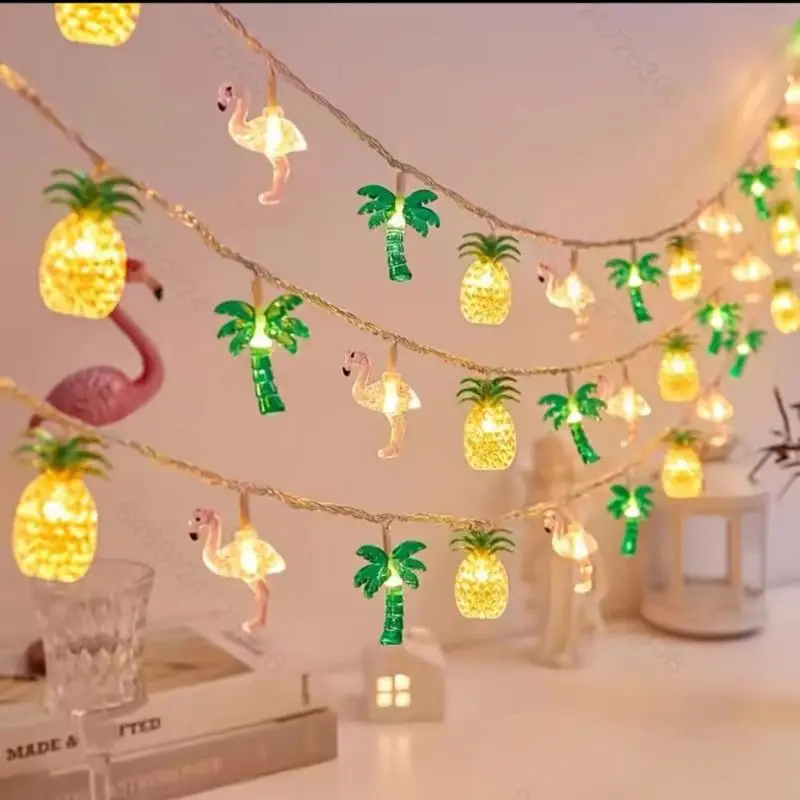 Tropical Palm Tree LED Fairy String Lights for Beach and Outdoor Party Decor