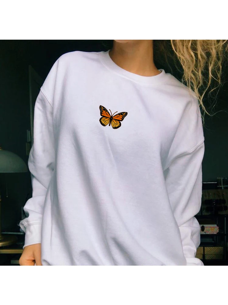 

Butterfly Sweatshirt Women Aesthetic Hoodie Crewneck Tops Autumn Womens Clothing Girlfriend Gift Oversized Tops Hoodies