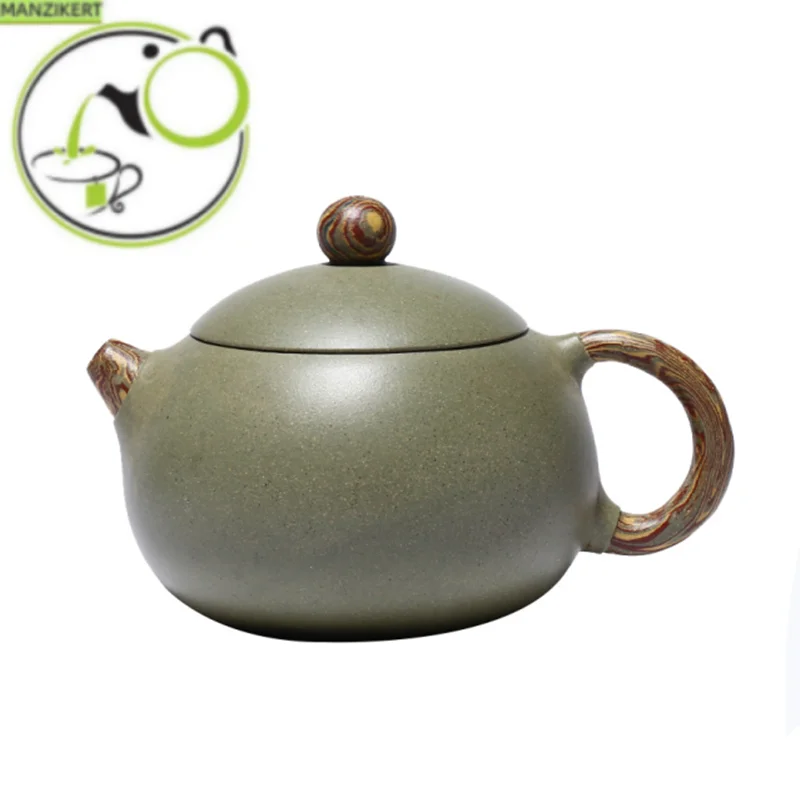 

180ml Traditional Yixing Purple Clay Teapots Raw Ore Bean Green Clay Xishi Tea Pot Chinese Filter Kettle Customized Tea Set