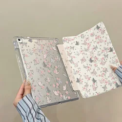 Elegant Floral Tablet Case with Advanced Protection for Air 13(M2 M3) (MD57)