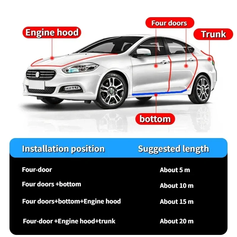 Transparent Car Door Edge Scratch Protector Strip - Anti-collision PVC Sealing Stickers