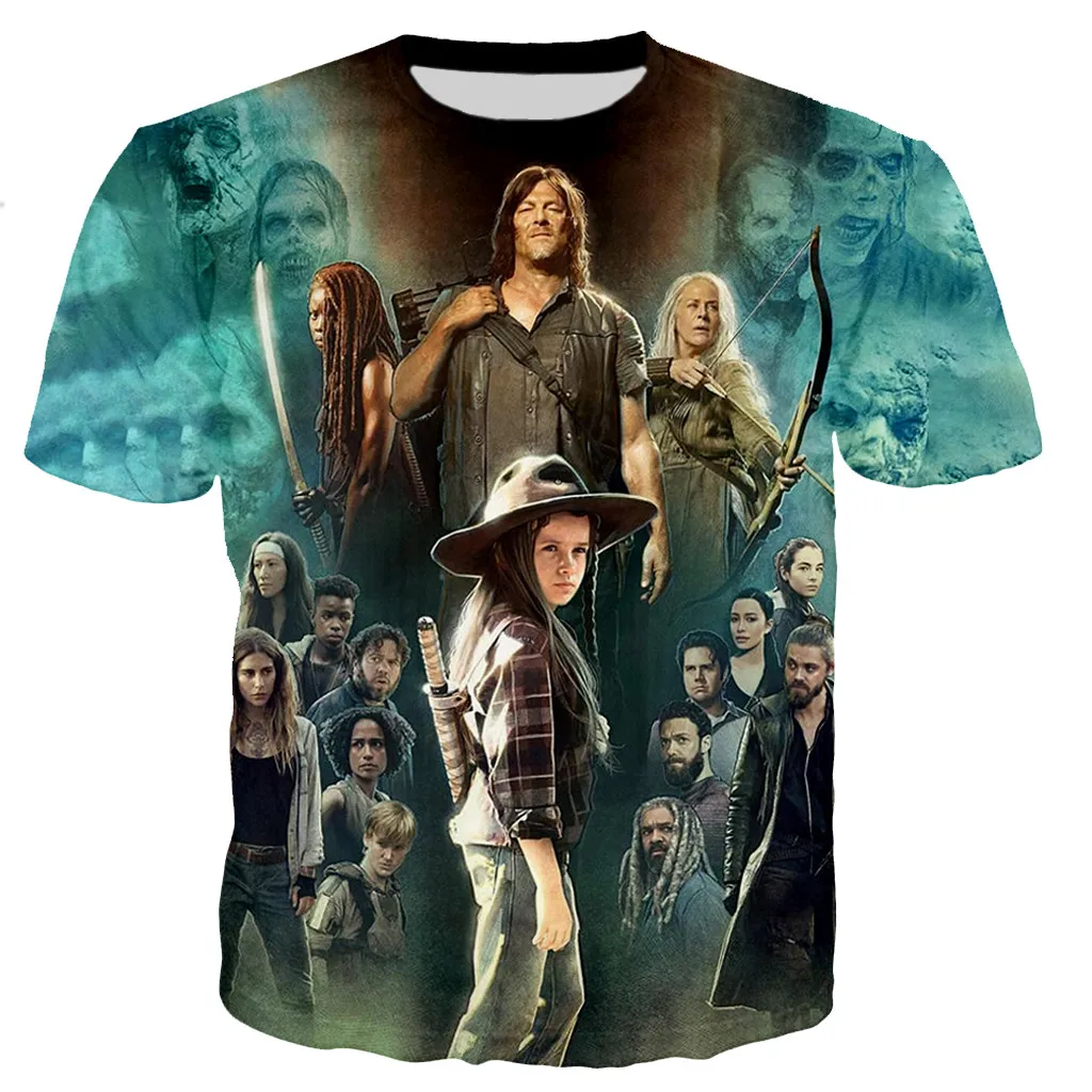 

Horror Movie The Walking Dead 3D Print T-shirt Men/women New Fashion Casual Harajuku Style T Shirts Streetwear Tops 2XS-5XL