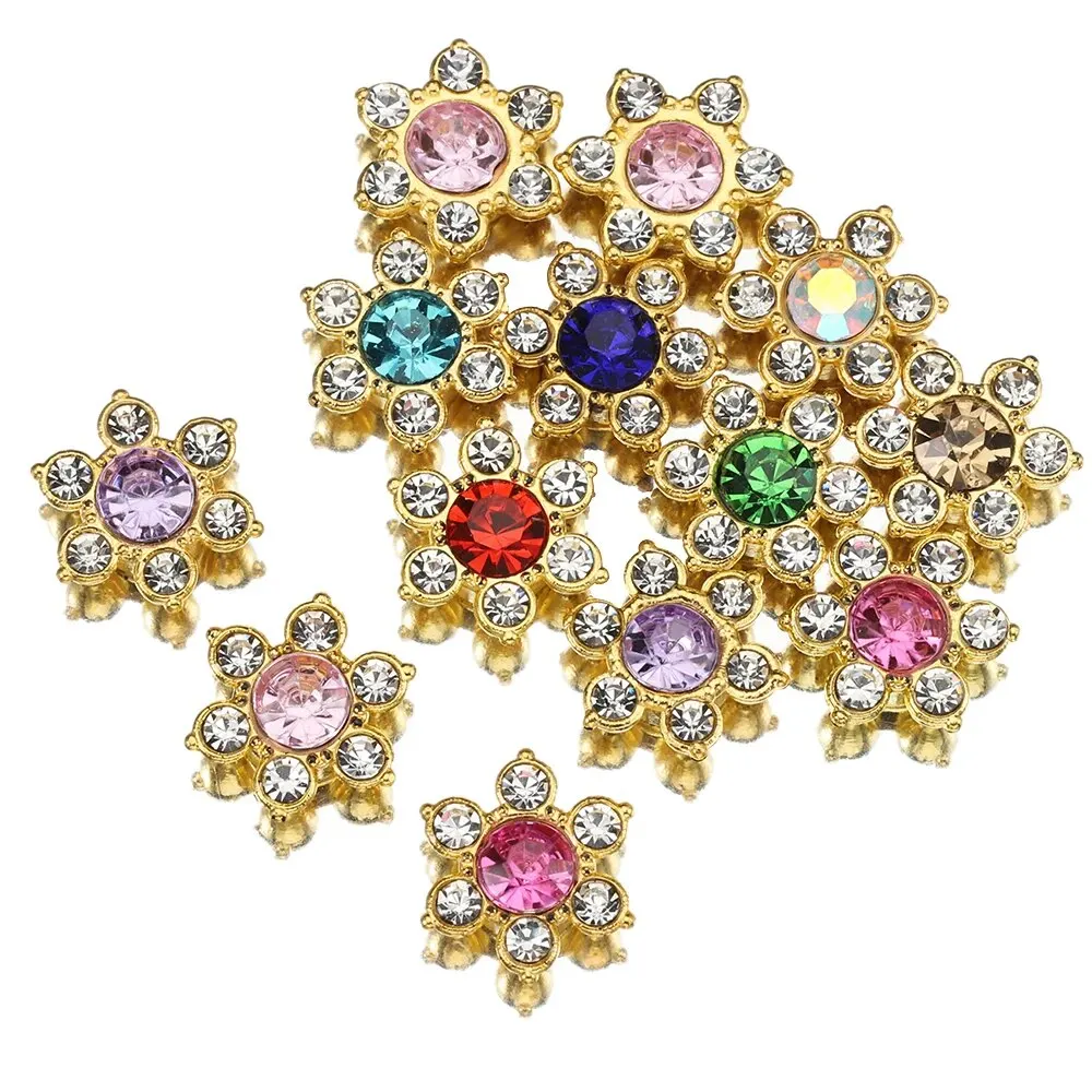 Colorful Flower Crystal Rhinestone Cabochon Set for Jewelry Making and DIY Accessories