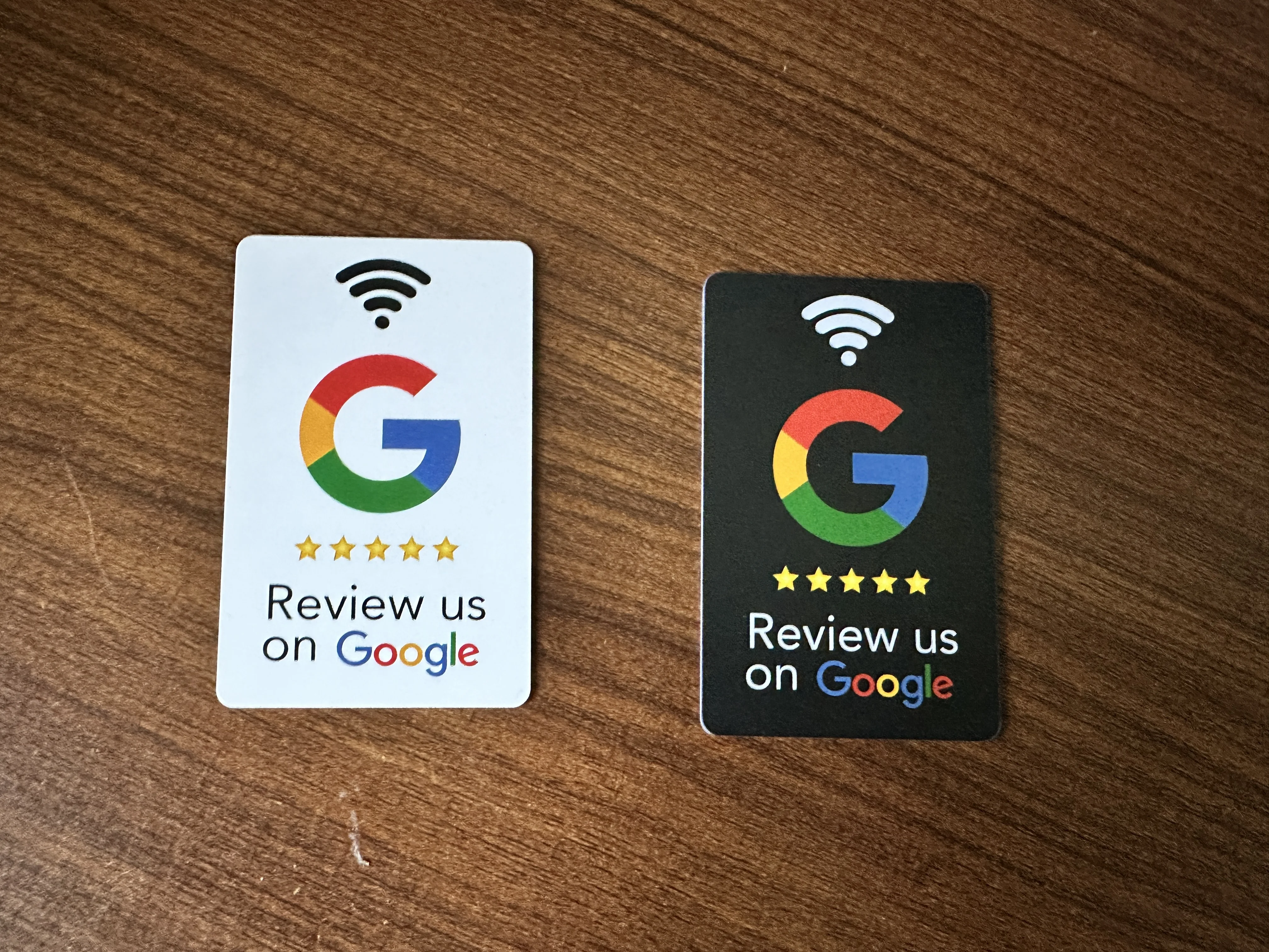 NFC Google Review Display Stand - Programmable Tabletop Card Holder