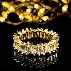 Elegant Vintage Gold & Silver Eternity Wedding Band for Women & Men - Perfect Gift (R5093 - gold)