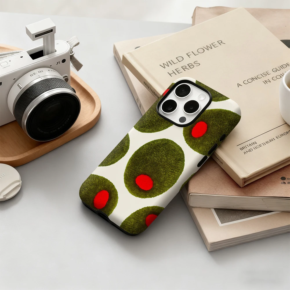 Olive Dot Double-Layer Must-Have Phone Case