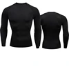 Compression Long Sleeve Shirt Black Fitness T-shirt Men's Muscle Quick drying Gym Sportswear Sun protection Sports Base layer 2