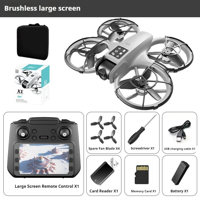Drone enfant sans balais avec caméra - Jouet volant RC pliable