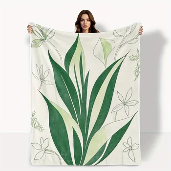 Green Snake Plant Blanket 1