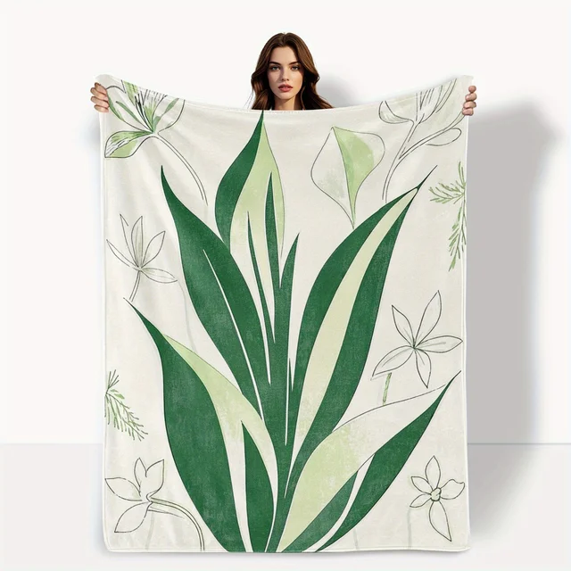 Green Snake Plant Blanket 1