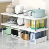 Shelf Under The Sink Flexible Layered Rack Cabinet Organizer Sundries Telescopic Holder Countertop Multifunctional Storage Rack 3